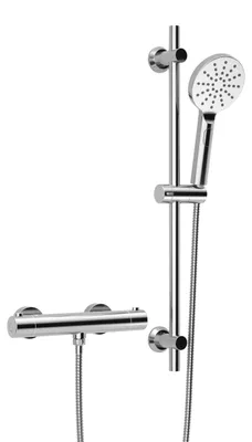 Obrázok produktu pre JOHO termostatická sprchová batéria so sprchovou lištou, termostatická sprchová batéria + sprchová lišta z nehrdzavejúcej ocele 70 cm, DSD12 chróm