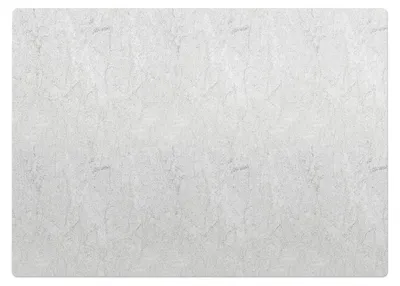 A flat lay of a light gray textured mat.
