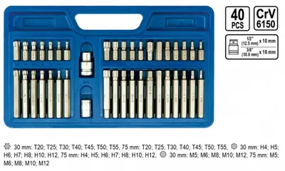Produktbild von VOREL Schraubendrehereinsätze Set 40-tlg.