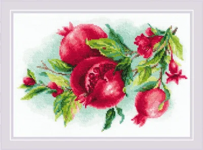 Obrázek produktu pro Výšivky křížkem Riolis "Šťavnaté granátové jablko", 30x21 cm