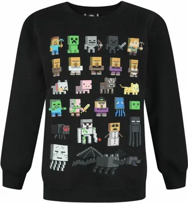 Obrázok produktu pre Minecraft - Mikina pre chlapcov NS8468 (152-158) (čierna)