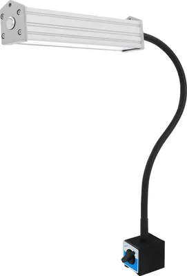 Produktbild von Magnetische LED Maschinenleuchte - 60 LEDs 10W - Flexibler Schwanenhals 50 cm - IP67 wasserdicht - 220V EU-Stecker - Schwarz