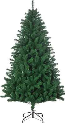 Produktbild von HOMCOM Weihnachtsbaum 1,8 m Christbaum Kunsttanne 1000 Zweige Metallfuß PVC Weiß