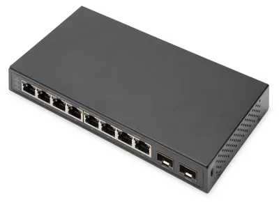 Produktbild von DIGITUS Switch 8-Port Gigabit + 2xSFP unmanaged schwarz