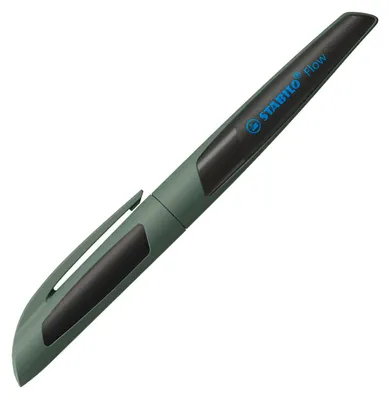 Image de Stylo plume - STABILO Flow SPORTY en kaki/noir - stylo simple - cartouche incluse