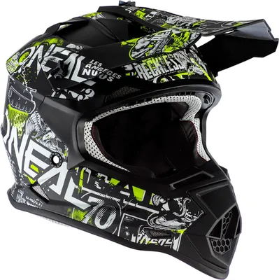Produktbild von Oneal 2Series Attack Jugend Motocross Helm (Black/Yellow,M)