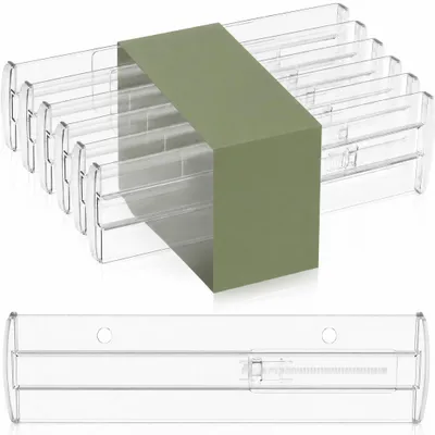 Schubladenteiler 8er-Set, verstellbar, 26,8–43,1 cm, transparent