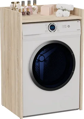 Produktbild von Waschmaschinenschrank freistehend langlebig mit Regal - Sonoma-Eiche 64 cm x 97,5 cm x 50 cm Badregal Säule Badezimmer Badezimmer Schrank