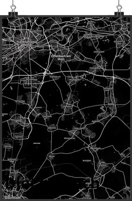 Produktbild von Mr. & Mrs. Panda Bild Dietzenbach DIN A5 - Geschenk, Plakat, wanddeko, Stadt Dorf Karte Landkarte Map Stadtplan, drucke, Wanddekoration, typografie poster