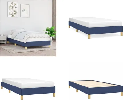 Imagen del producto de Estructura de cama azul de vidaXL, 80x200 cm, tapizada. Estructura de cama. Estructuras de cama. Marco de cama. Cama