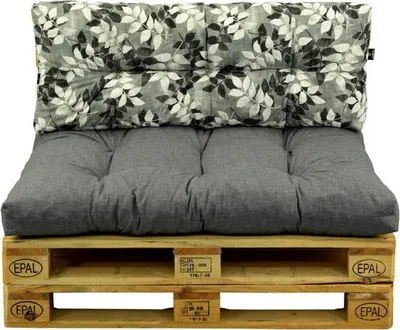 Produktbild von AMPO Palettenkissen Set Sitz + Rückenkissen Palettenpolster Auflage 120x80 cm