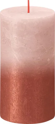 Produktbild von BOLSIUS Stumpenkerze Sunset 13x7cm nebliges Rosa/Bernstein