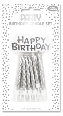 Immagine prodotto di Clairefontaine 26574-SC Candele di compleanno Clairefontaine "Happy Birthday", argento