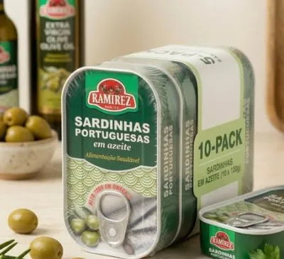 Produktbild von Ramirez Sardinen in Olivenöl 30 x 125 g – Portugiesische Premium Sardinen