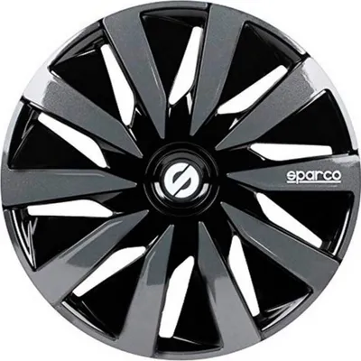 Obrázok produktu pre Kryty kolies Lazio 15 palcov ABS čierna / sivá sada 4