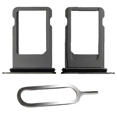 Produktbild von iPHONE 8 SIM KARTEN HALTER TRAY ADAPTER FACH STECKER SLOT CARD NADEL SPACE GRAU