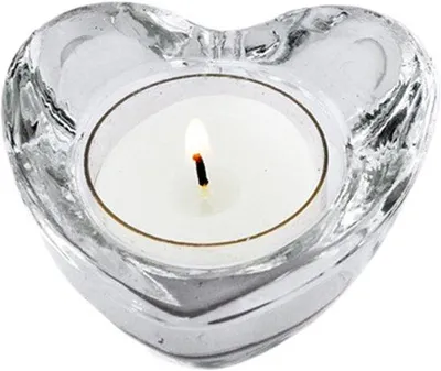Productafbeelding van Glazen Kaarsenhouder - Kleine Kandelaar - Sfeervol Wonen - Europees Design - 8 cm Diameter - Helder