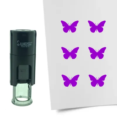 Produktbild von CombiCraft Selbstfärbender Stempel 'Schmetterling' in der Farbe Lila, Ø10mm