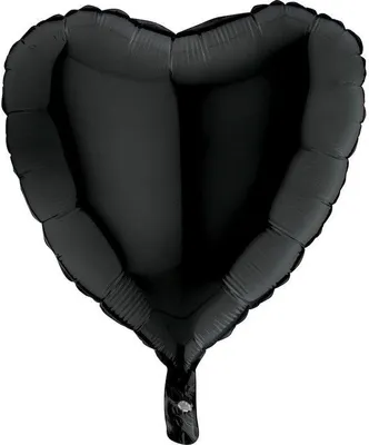 Obrázek produktu pro Nafukovací balónek černé srdce 46 cm