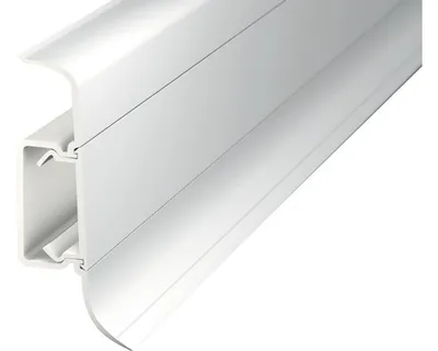 Produktbild von Prinz Klemmsockelleiste mit Kabelführung Kunststoff weiß 50 x 2500 mm