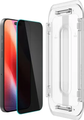 A smartphone screen protector and its installation guide.