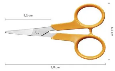 Produktbild von Stickereischere "Classic", orange, gebogen, 10 cm, FISKARS 1075059