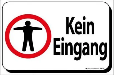 Produktbild von Schild Kunststoffschild - KEIN EINGANG - 308575 - 30 x 20 cm