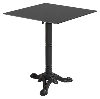 Image de Table bistrot de jardin carrée inclinable 60 cm 4 places ardoise - Oviala Opera