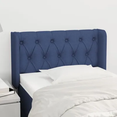 Produktbild von Cloris Designermöbel Kopfteil mit Ohren Blau 83x16x78/88 cm Stoff 2024 Neu
