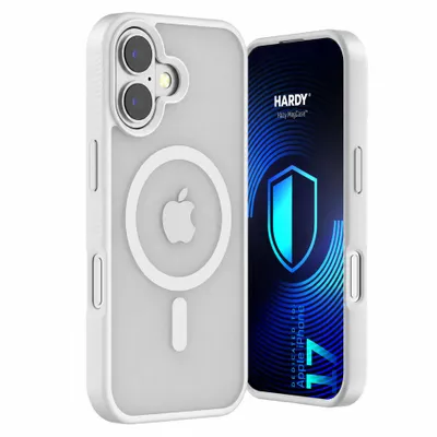 Image de H Hardy Coque pour iPhone 17, Protection MagSafe anti-rayures, Blanche