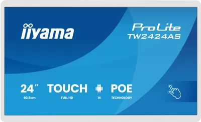 Produktbild von iiyama TW2424AS-W3P, Interaktiver Flachbildschirm, 60,5 cm (23.8"), LCD, 1920 x 1080 Pixel, WLAN, 24/7