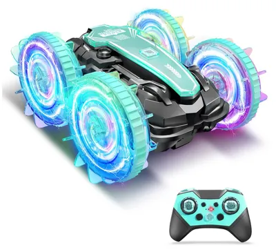 Productafbeelding van Amfibievoertuig, afstandsbedieningsauto, geschikt voor kinderen vanaf 3 jaar. RC-auto, speelgoedauto, geschikt voor jongens van 3, 4, 5, 6, 7, 8, 9 jaar. Kerstcadeau voor jongens, geschikt voor buitenspelen
