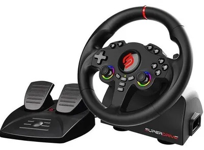 Immagine prodotto di Volante da gioco - SUBSONIC - Doppio joystick con LED - Compatibile con PS4, PC, Switch, Xbox One, Xbox Series