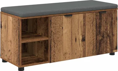 Immagine prodotto di vidaXL Panca da corridoio con cuscino in legno vecchio semplice 100 x 38 x 46 cm