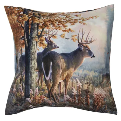 Produktbild von Clayre & Eef Kissenbezug 45x45 cm Braun Polyester Rentiere