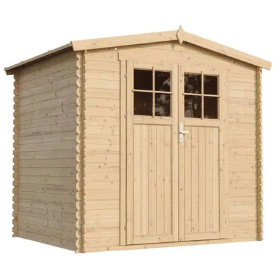 Immagine prodotto di Casetta da giardino in legno - Casetta per attrezzi in legno - Porta di alta qualità con serratura B236xL226xH218 cm/ 4,33 m2 - Tetto impermeabile TIMBELA M369F