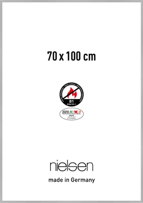 Produktbild von nielsen Aluminium Bilderrahmen C2-B1, 70x100 cm, Struktur Silber Matt
