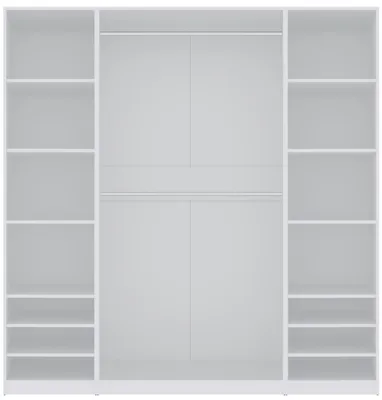 Produktbild von Marmex TRES G Weiß Einbaukleiderschrank ohne Türen 200x206x51 cm