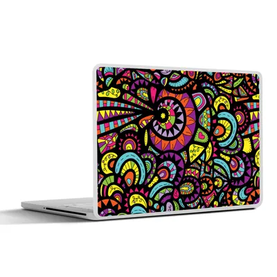 Produktbild von MuchoWow® Laptop Aufkleber Sticker Cover Design - Mandala - Regenbogen 36.5x27.5 cm - Laptop-Sticker