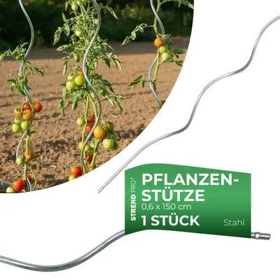 Produktbild von Stab GS1 1500/6 mm, spiralförmig, Draht Zn, Stützstab für Pflanzen und Tomaten 5 Stück