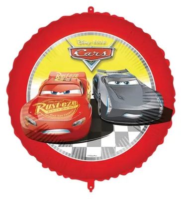 Image de Ballon en aluminium Cars, rond, 46 cm -
