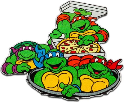 Produktbild von Mono-Quick Teenage Mutant Ninja Turtles Pizza - Aufnäher, Bügelbild, Aufbügler, Applikationen, Patches, Flicken, zum aufbügeln, Größe: 5,7 x 7,1 cm