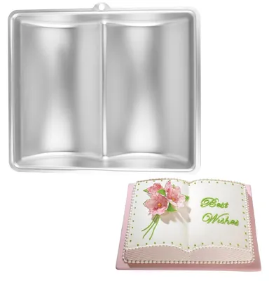 Productafbeelding van 3D cakevorm, boekenmodel, aluminium, antiaanbaklaag, 26,8 cm