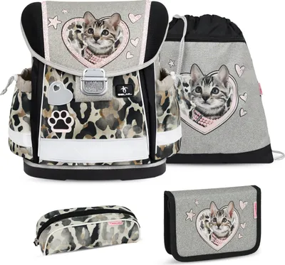 Produktbild von Belmil Classy Schulranzen Set 4-teilig mit Brustgurt - Wild Cat