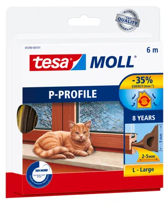 Produktbild von tesamoll Dichtband braun Abdichtung Dichtungsband Fensterband Fensterdichtung Türdichtung