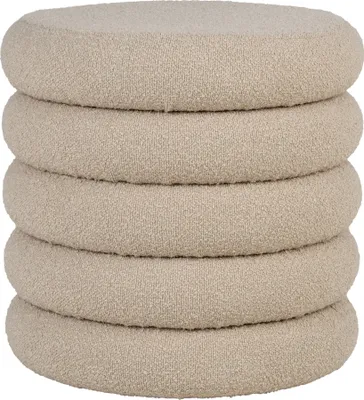 Produktbild von Pouf >Brooklyn< in Grau, Stoff - 44x44x44cm (BxHxT)