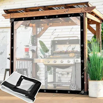 Obrázek produktu pro Odolná a průhledná plachta Unyqoos s oky pro všestranné venkovní použití