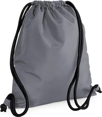 Image de BagBase BG110 | Icon Drawstring Backpack / 40 x 48 cm - Couleur : Graphite Grey/Black - Taille : 40 x 48 cm