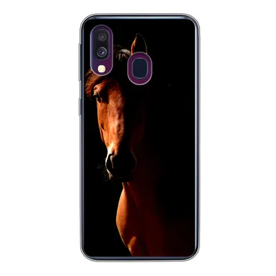 Produktbild von MuchoWow® Handyhülle Schutzhülle Hülle für Samsung Galaxy A40 Pferd - Licht - Porträt Silikon Softcase Handy Hülle - Handy-Tasche