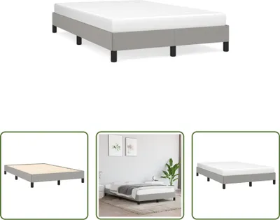 Produktbild von The Living Store Bettgestell Hellgrau 120x190 cm Stoff